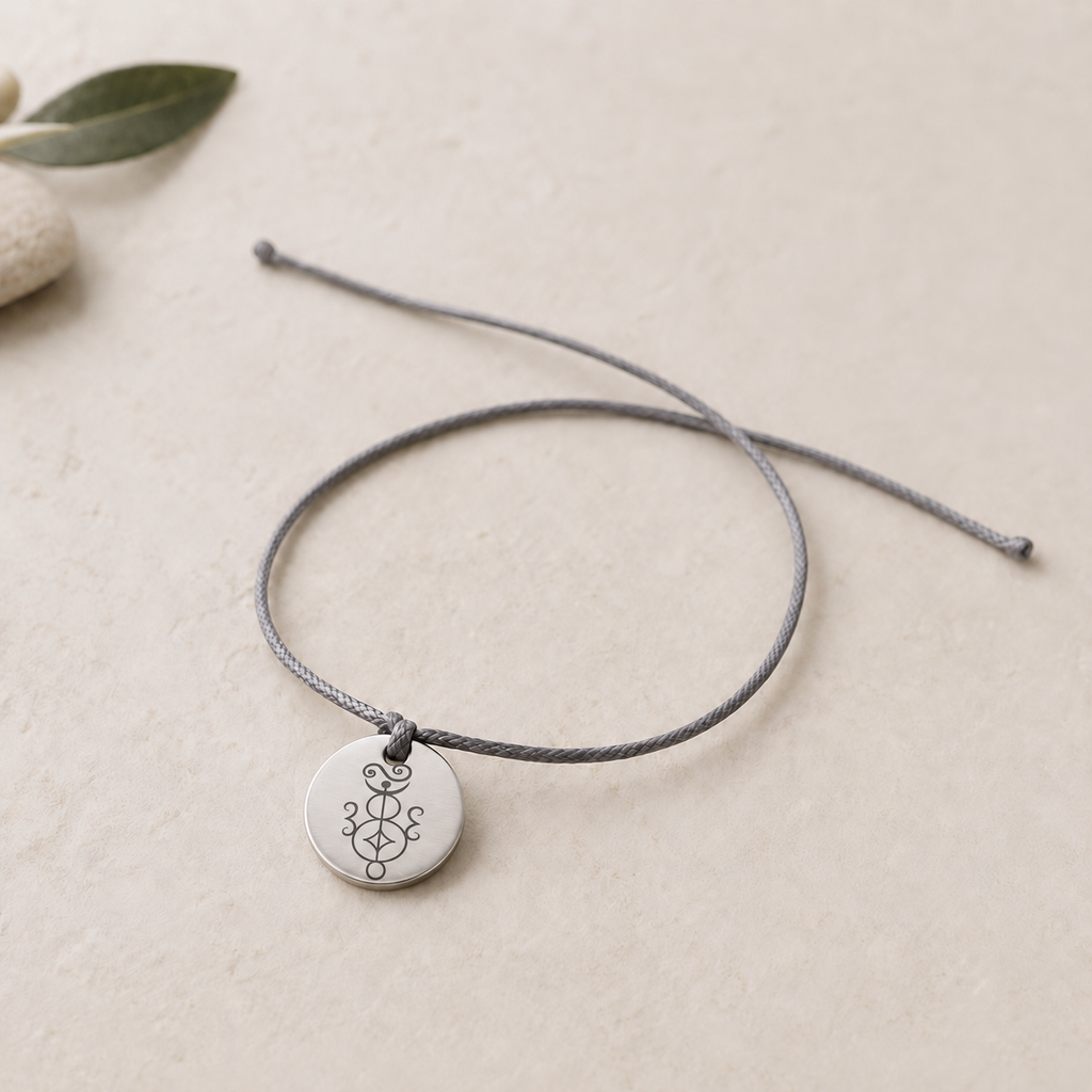 Wealth bracelet, front view with Altres Etari symbol engraving