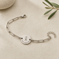 Happiness and Love chain bracelet, front with Happiness symbol