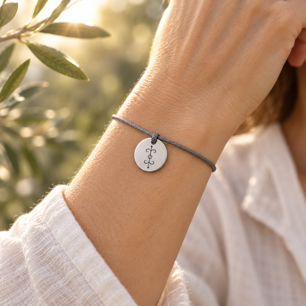 Love bracelet worn on the wrist