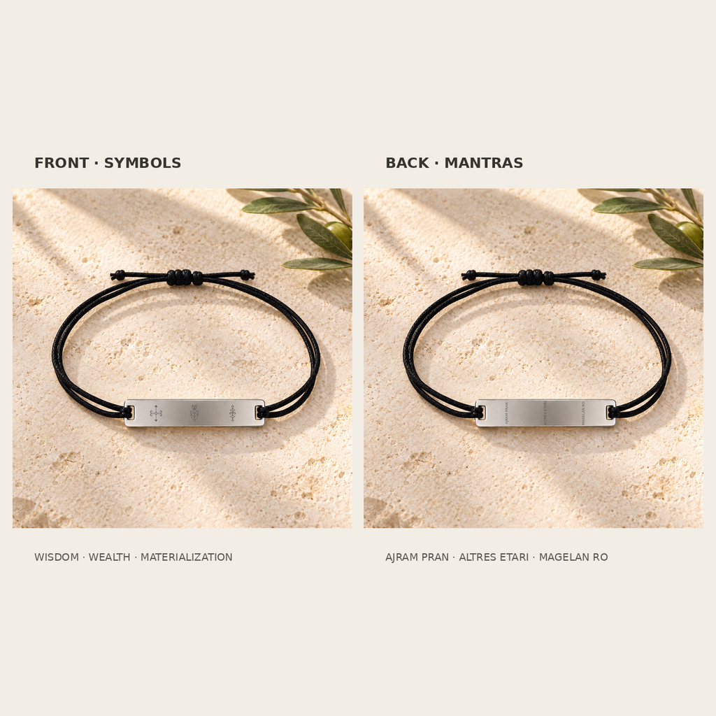 Wealth and Well-Being Bracelet – front and reverse view